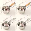 Multipurpose Soup Ladle Wooden Handle Water Spoon Small Saucepan Water Scoops  for Flower Watering