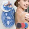 Silicone Bathroom Non-slip Massage Mat Exfoliating Shower Massage Scraper Bath Back Massage Brush Foot Wash Body Cleaning Bathing Tool