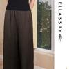 Simple Pleated Wide-Leg Pants