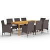 Day and Night - Day and Night Brown 9-Piece Garden Dining Set