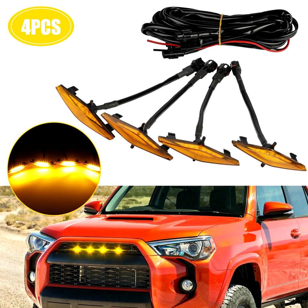 Toyota 4Runner Декорация и Модификация Желтого Противотуманного Фонаря Решетки