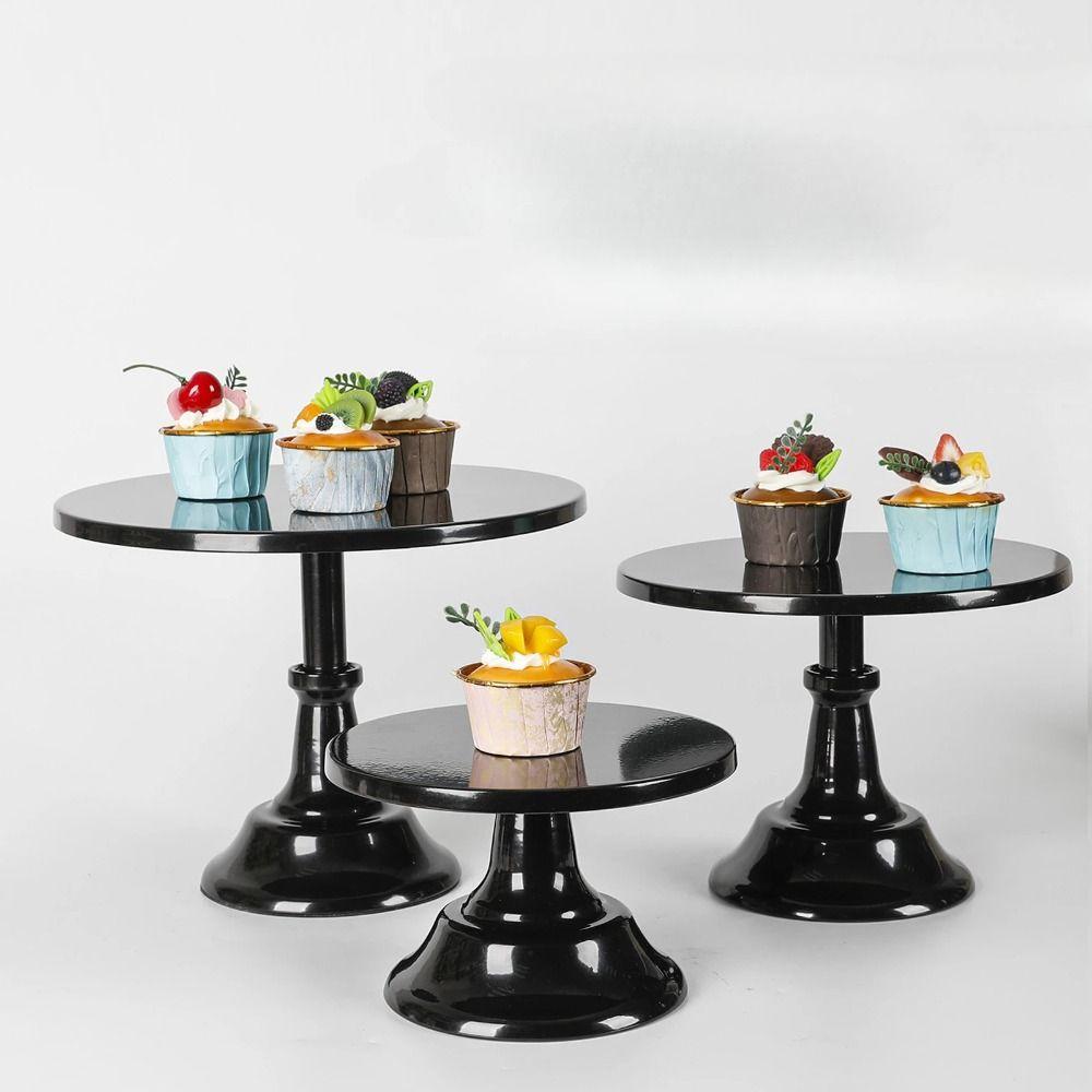 Round Dessert Table Display Rack Heavy Duty Cupcake Holder Stand High Base Cake Stand  Kitchen