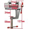 Mini Table Vise, Clamp Small Bench Vice New Upgraded 3.5" Miniature Jewelers Hobby Clamp On Table Bench Vise Tool for