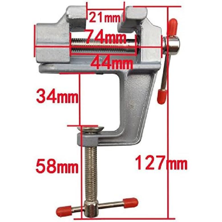 Mini Table Vise, Clamp Small Bench Vice New Upgraded 3.5" Miniature Jewelers Hobby Clamp On Table Bench Vise Tool for
