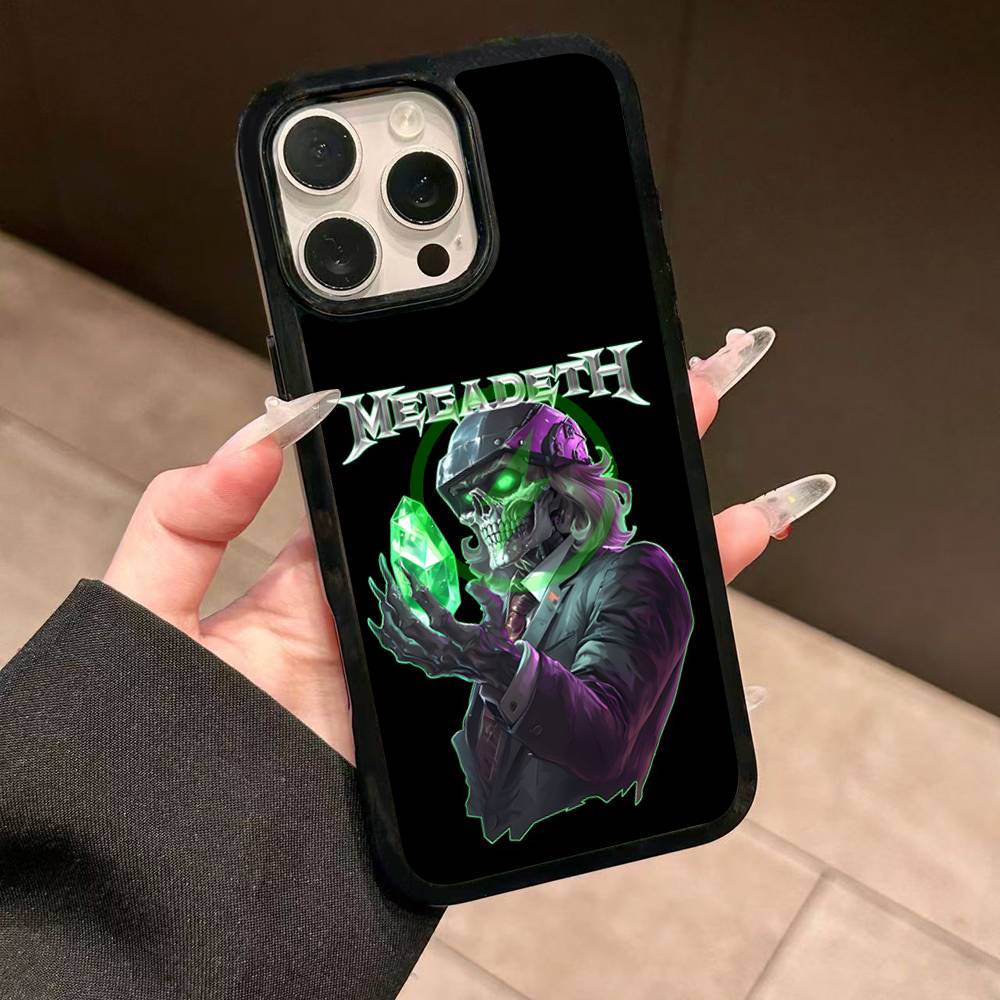 M-Megadeth Logo For Magesafe Magnetic Wireless Phone Case For IPhone 17 Pro Max Air 13 12 Mini 16 15 14 11