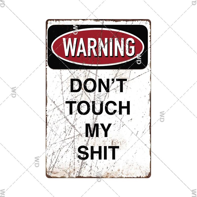 Warning Metal Sign Vintage Plaque Metal Caution Area 51 No Trespassing Retro Garden and Yard Caution Tin Sign Garage Park Decor