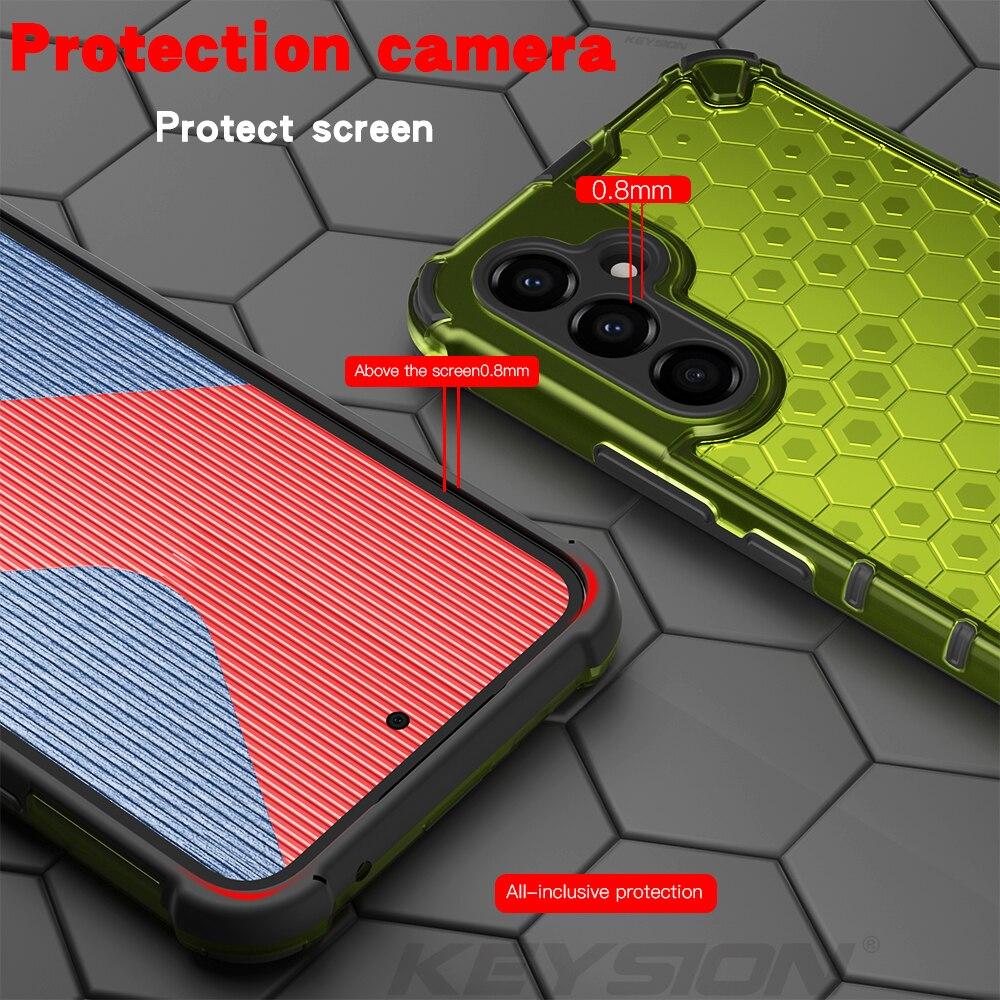 KEYSION Противоударный защитный чехол для Samsung A54 5G A34 A14 A13 5G A04S прозрачный сотовый чехол для телефона Galaxy M23 5G M52 M13