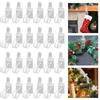 24/48Pcs Cable Clips Self Adhesive Mount Wire Clamps Line Tie Fixed Garland Hooks Ties Christmas Stocking Holder Adhesive Straps