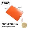 12V 220V Silicone Rubber Heating Pad Flat Heater Band Square Heated Bed Flexible Waterproof 3D Printer Glue Sticker Adhesive