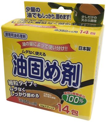 Dainichi Sangyo Oil Fine 14 Сделано в Масло для жарки Обработка Натуральное растение Для 350 мл масла Отвердитель, Гранулы, 10 г, Пакетики, Япония, Агент, Ингредиенты,
