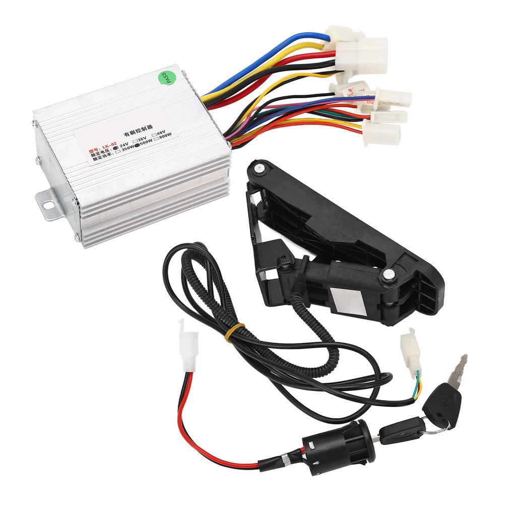 Контроллер скорости двигателя 24 В 500 Вт и педаль газа с ключами блокировки для электровелосипеда, скутера