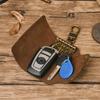 Handmade Genuine Leather Key Organizer Men Keyholders Personalised Leather Key Chain Ring Holder Car Small Key Case