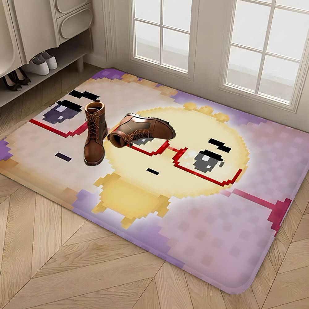 Cute A-Angyengmandu Floor Mat Rectangle Anti-slip Home Soft Badmat Front Door Indoor Outdoor Mat Welcome Doormat