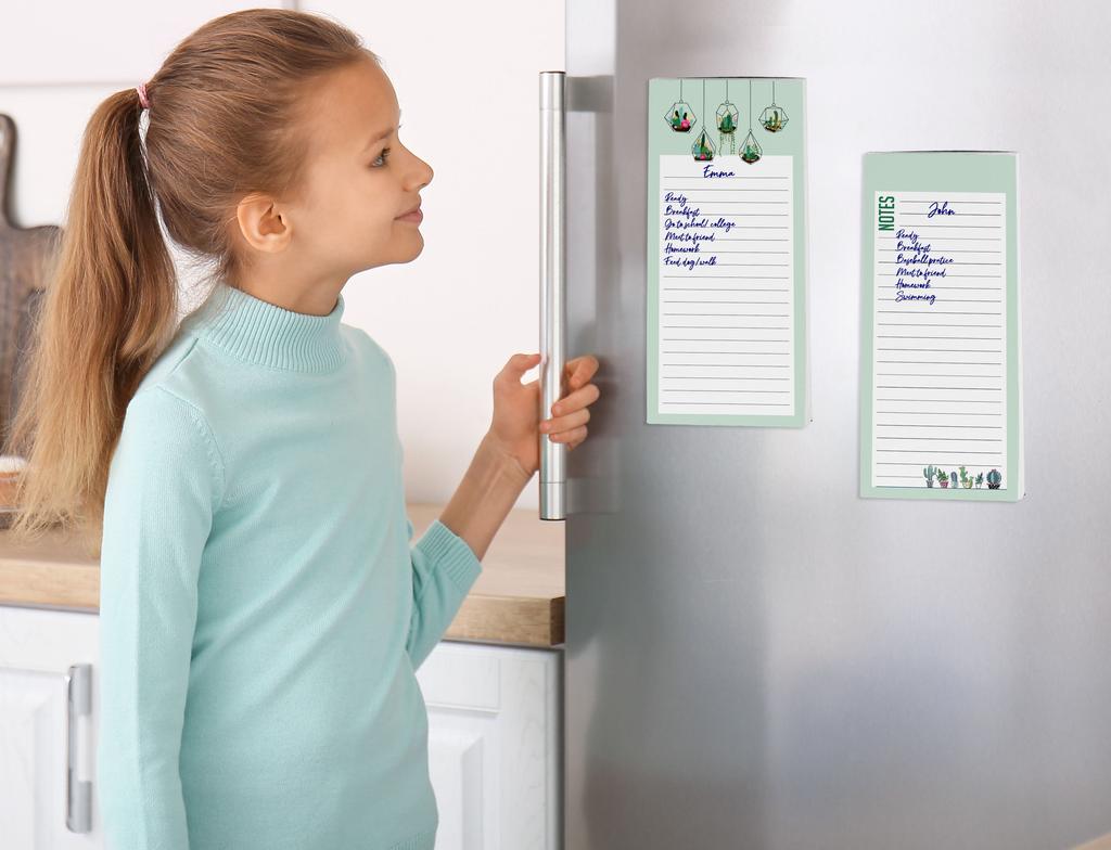 Inkdotpot Упаковка из 3 магнитных блокнотов для записей на холодильник - магнитные блокноты для записей на холодильник-  (50 листов