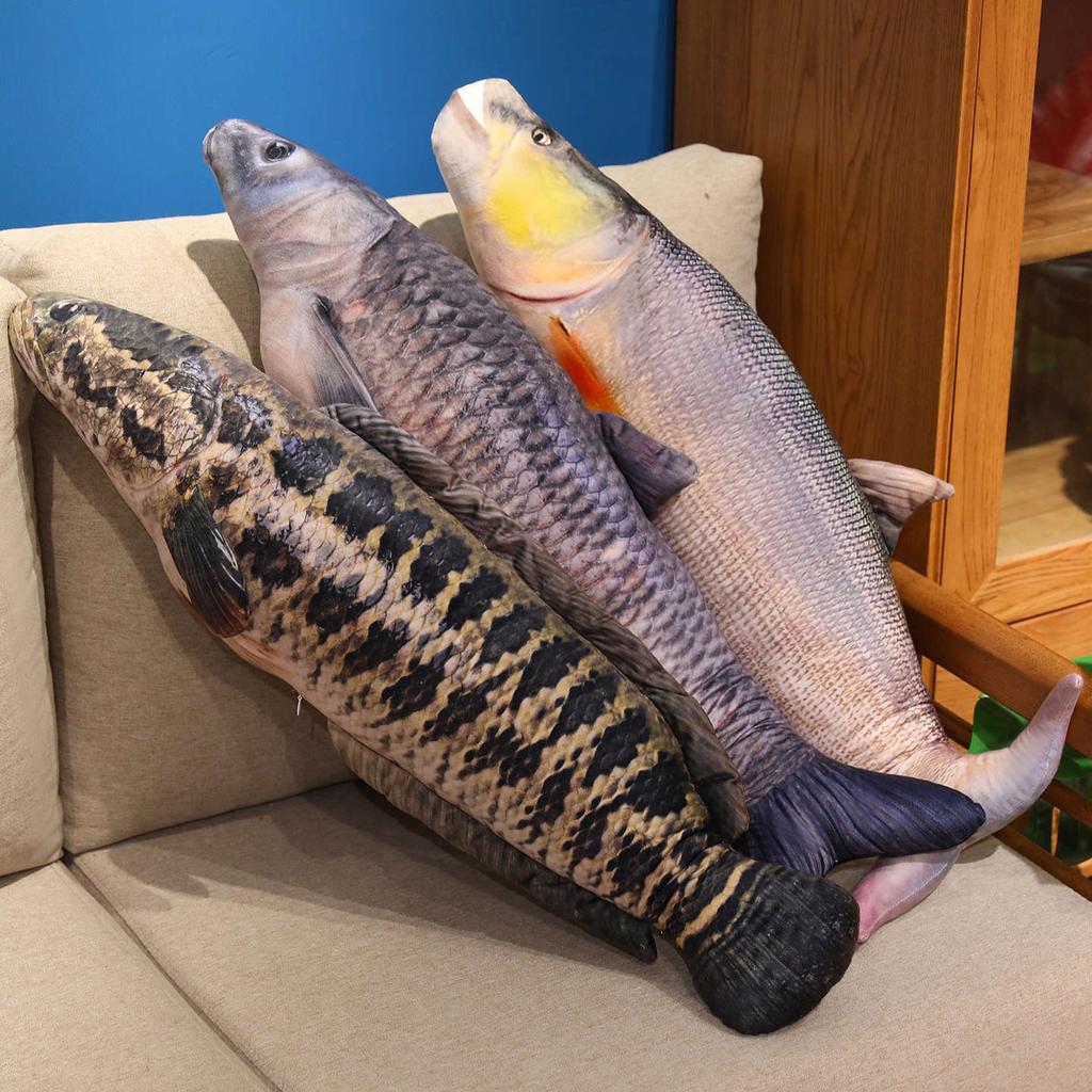 Cartoon Simulation Herring Black Fish Doll Plush Toy + Fish Doll Home Pillow Boy Soothing Doll