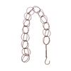 Metal Rain Chain Drainage Function Decorative Ring Wind Chime with Hook for Home Balcony Patio