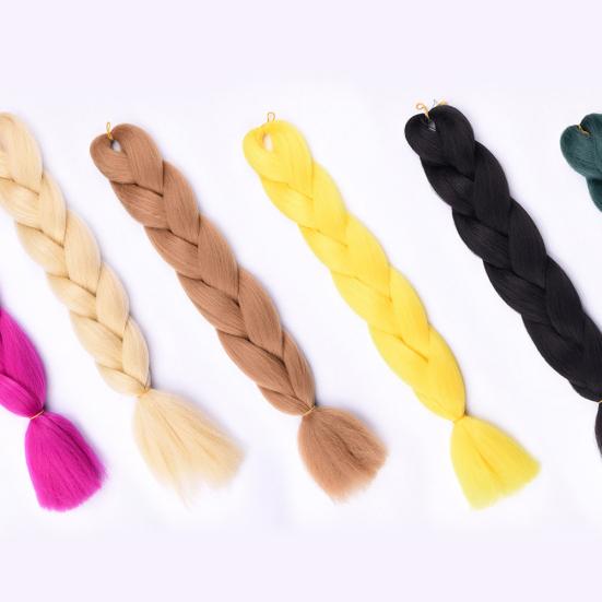 Женские Jumbo вязание крючком плетение Ombre Color Синтетические наращивания волос Kanekalon