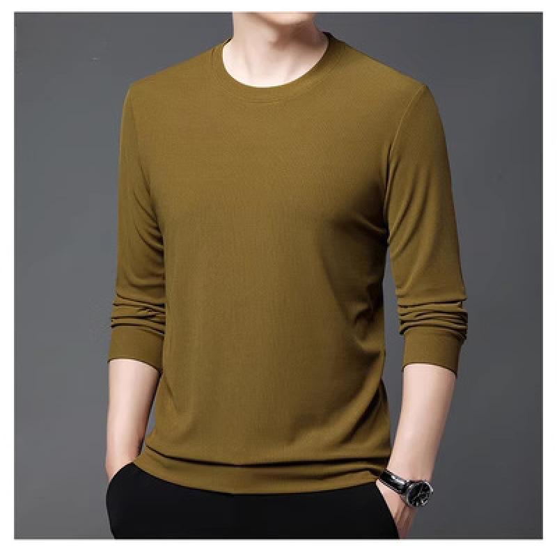 Мужская толстовка, новинка весны, тонкая мужская футболка с круглым вырезом и длинными рукавами для молодежи и среднего возраста, повседневная свободная рубашка