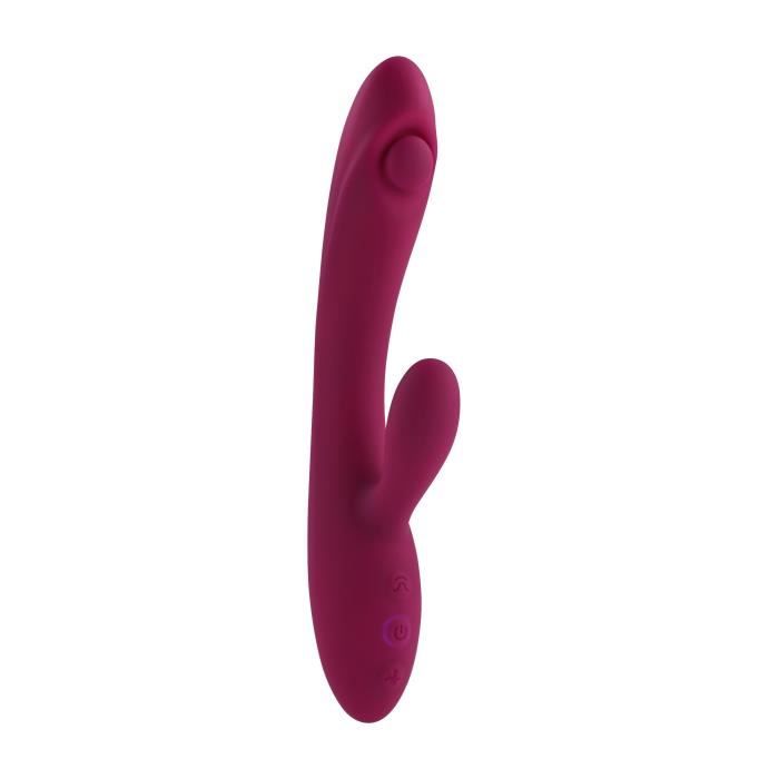 Vibromasseur Evolved - Jammin' G - Silicone ultra-doux - Rouge - 10 vitesses et motifs