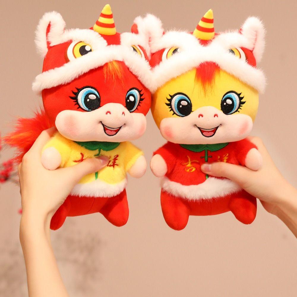 Chinese Style New Year Mascot Cute Lucky Pony Toy Traditional Horse Stuffed Doll Home Decor