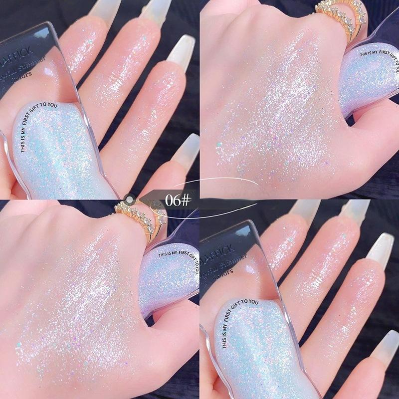 Жидкие тени для век Жидкие блестящие тени для век Монохромные тени для век Блеск жемчуга Осветляющий макияж глаз Косметика