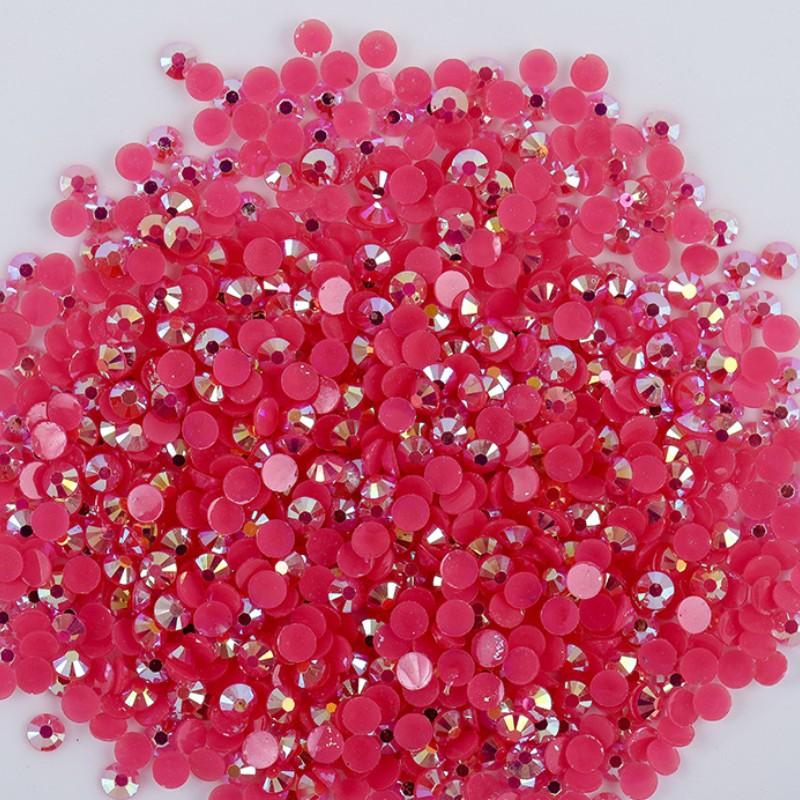 of High-quality Flat Bottomed Resin Diamond Nail Polish Diamond Color DIY Jelly AB 14 Cut Surface Sticking Rhinestone