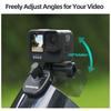 Honbobo Мотоциклетный держатель-клипса, совместимый с GoPro Hero 13 Ace Pro Osmo Action 5 Action X4 X3, совместимый мотоциклетный клипс-крепление на лобовое стекло, алюминий