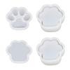 Силиконовые формы для смолы в виде кошачьей лапки с крышками, 3D форма для банки, форма для контейнера для хранения мелочей для литья смолы, домашний декор