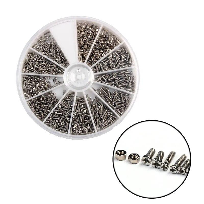 600 Pcs 12 Kinds of Small Stainless Steel Screws Electronics Nuts Assortment for Home Tool Kit