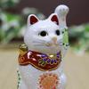 Керамический орнамент Washa no Kura Kutani Ware Левая рука Lucky Cat Shiramori Подарок на день рождения Подарок на открытие Интерьер