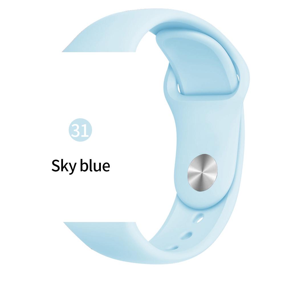 Мягкий спортивный силиконовый ремешок для часов Apple 4 3 2 1 38 мм 42 мм дышащий браслет для Iwatch Series 5 6 SE 40 мм 44 мм ремешок