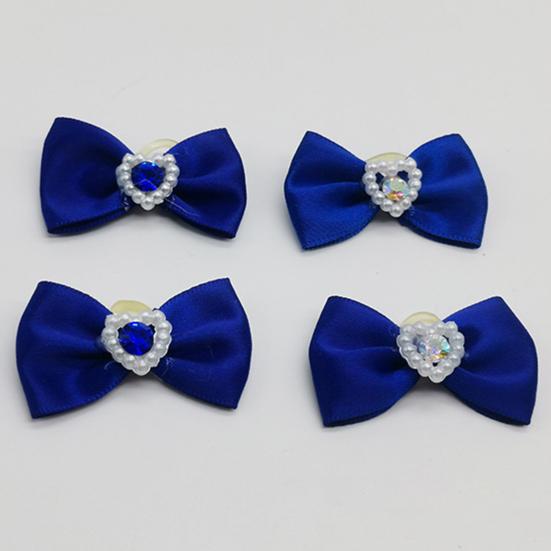 14Pcs Dogs Hair Ties Faux Pearls Embellishment Head Decoration Soft Texture Fashion