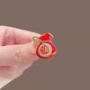 "Full of Good Fortune Brooch, Chinese-style Festive Red Lucky Bag, Corsage Trend, Suit Coat Pin.