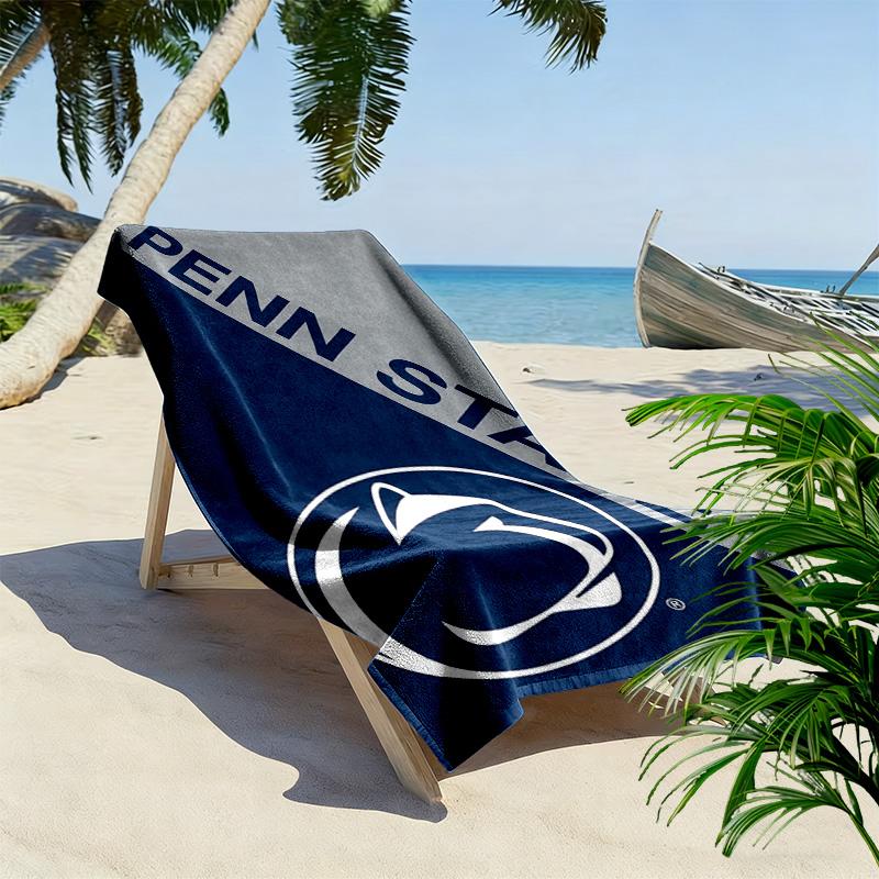 Penn State Nittany Lions Print Beach Towel, Large Soft Quick Dry Towel for Beach Camping Swimming