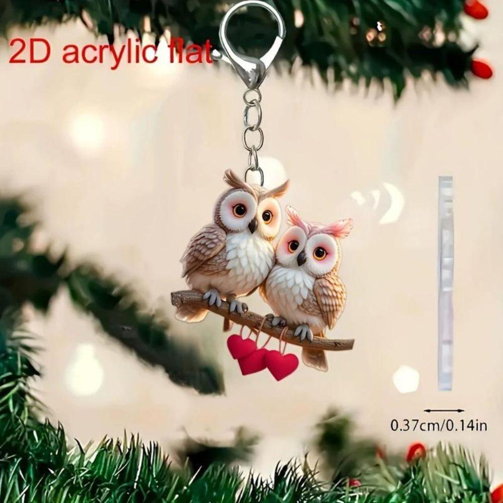 Flat Car Ornament Acrylic Animal Ornament Rearview Mirror Hanging Ornament Car Interior Decor