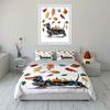 Autumn Dachshund with Pumpkins Bedding Duvet Cover Set Duvet Cover Pillowcases  (1*Duvet Cover 2*Pillowcases, without duvet insert)
