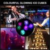 12 наборов светодиодных кубиков льда для напитков, светящийся лоток для льда для напитков, ювелирные украшения для вечеринок, необходимые красочные принадлежности для бара