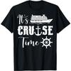 Смешная футболка «Время круиза» - Унисекс, черная - Маленький размер - Короткий рукав - Смесь хлопка - Эксклюзивный дизайн, вышивка