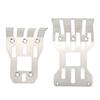 2Pcs RC Front Rear Chassis Skid Plates Stainless Steel Silver Armor Protection Plate RC Accessories