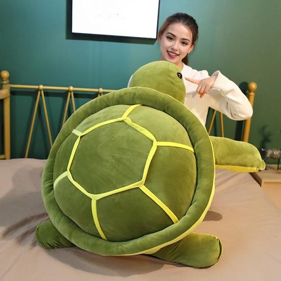 Yousheng Turtle Doll Soft Pillow Various Sizes Healing Turtle Shape Plush Toy Bed Back Cushion Desktop Ornament