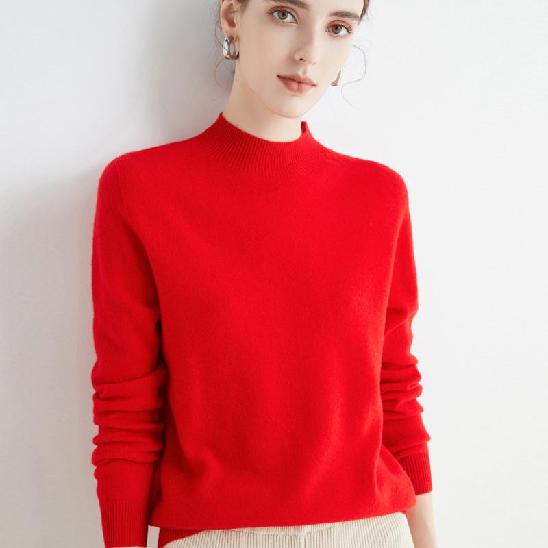 Женский свитер из 100% шерсти, СОВРЕМЕННАЯ НОВАЯ водолазка SAGA, вязаный пуловер, зимние джемперы, женские вязаные топы с длинным рукавом