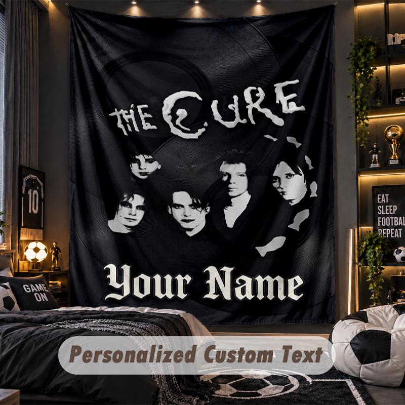 TapestryThe Cure Custom Name Text Personalized Wall Hanging Tapestry Home Wall Decor