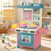 53Pcs Children Play Kitchen Set Pretend Cooking Toys Utensils Assembly Kit for Girls, Random Color