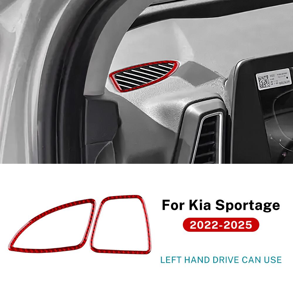 Настоящее мягкое углеволокно для KIA Sportage NQ5 2024 2025 LHD RHD Автомобильная рамка накладка на воздуховод Внутренние аксессуары