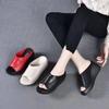 Summer New Arrival Casual Fashion Solid Color Wedge Slippers Comfortable Height Open Toe Fashion Sandals NO:20668