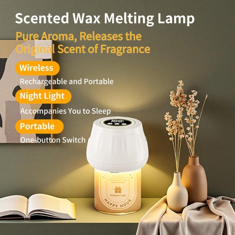 Plastic Flameless Fragrances Diffuser Light Wax Warmer Light for Mood Setting and Relaxation with 10 Hour Runtimes