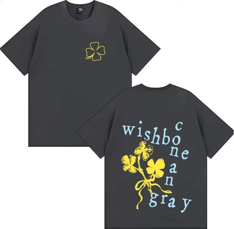 Hip Pop Y2k Harajuku Short Sleeve Singer Conan Gray Wishbone 2025 T Shrit Double Sided Print Aesthetic Streetwear Tops Unisex