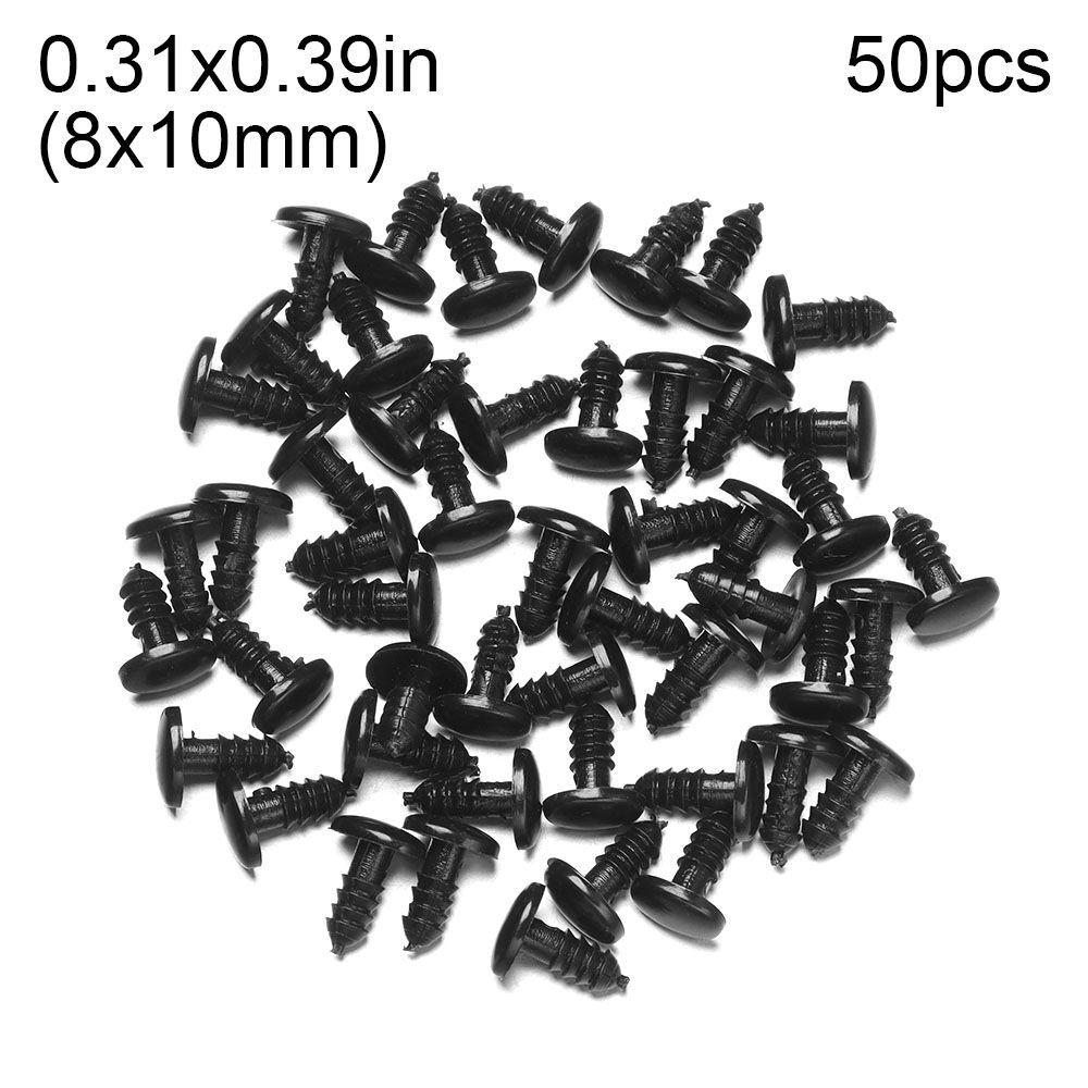 50/100pcs Crafts Plastic Oval Dog Noses Threaded Animals Eyes For DIY Dolls Toys Cute Bear Buttons Toy DIY Safety Doll Accessory