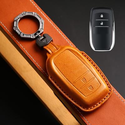 Чехол для ключа автомобиля из натуральной кожи для Toyota Sienna Alphard Granvia Corolla Avalon Highlander Prado
