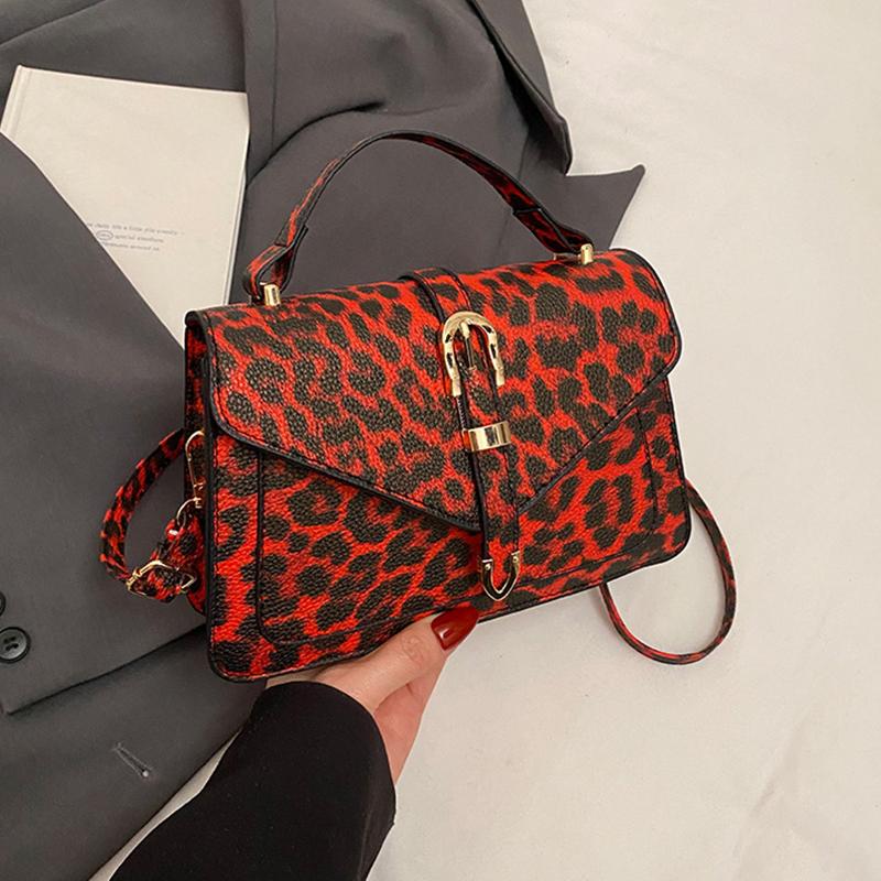 Summer New Design Y2k Leopard Print Small Flap Bag Motorcycle Style Women's PU Leather Shoulder Crossbody Bag